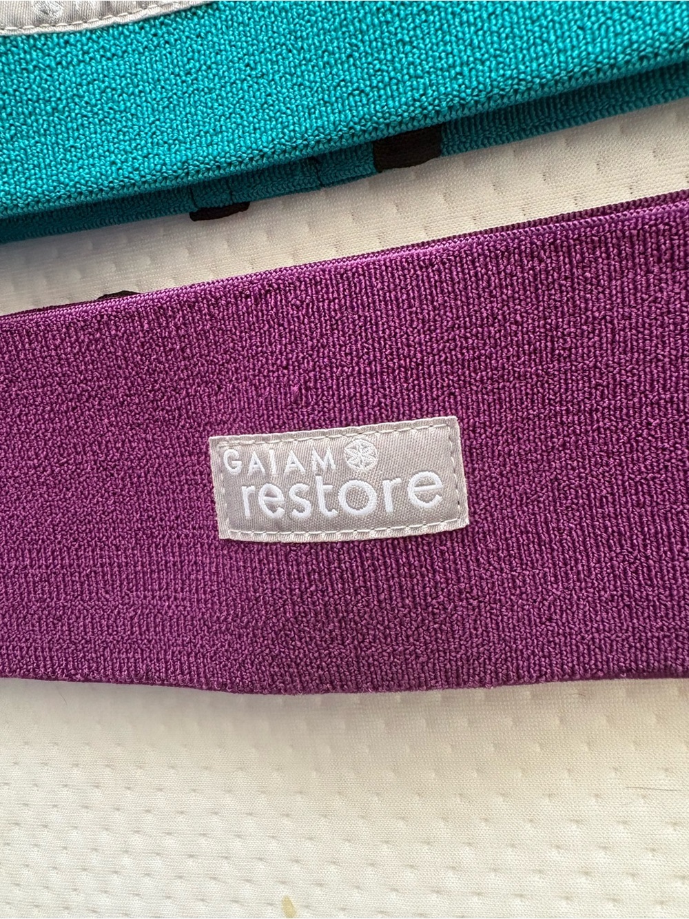 GAIAM Teal and Purple Stretch Waist Leggings
